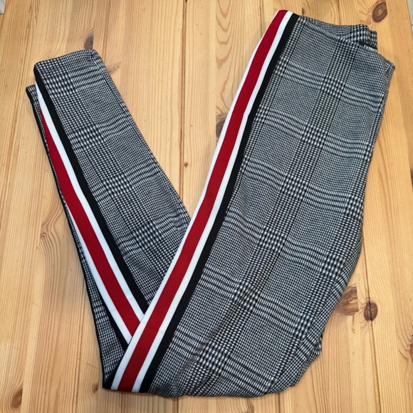 Express Pants - Express Plaid Side Stripes Leggings Trouser Ankle Pants Small
